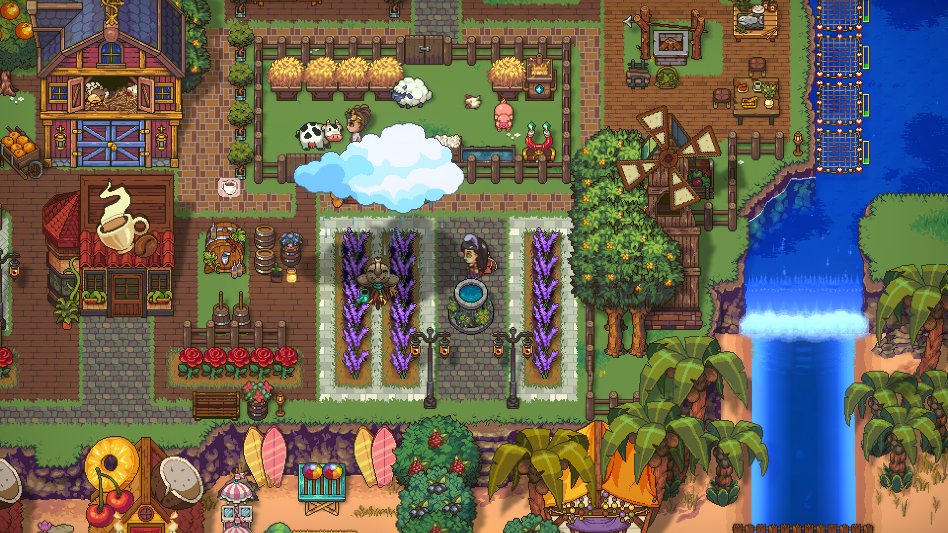 Sun Haven fantasy farming town key art